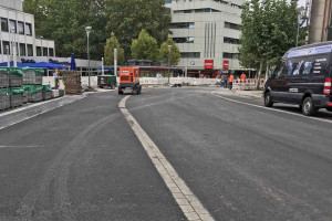 Beton Schleifen öffentliche Straße