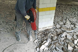 Beton Stemmen Boden Parkhaus Pfeiler